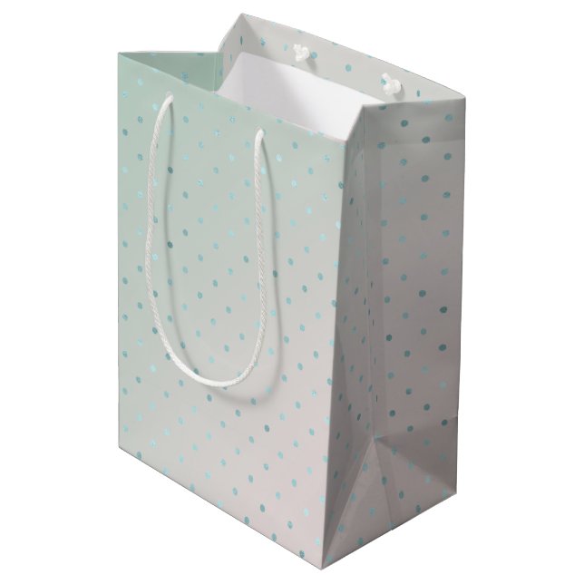 Girligt Mint Aqua Peach Glam        DotsMedium Gif (Baksidan Vinklad)
