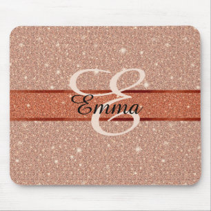 Girligt Monogram Ro Guld Musmatta