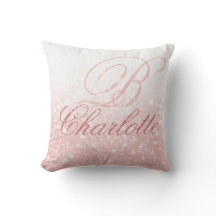 Girligt Rosa Monogram Initial Namn