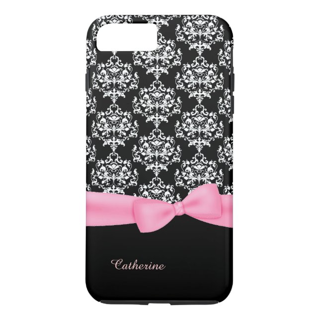 Girligt svartvitt iPhone 7 Plus fodral Case-Mate iPhone Skal (Baksida)