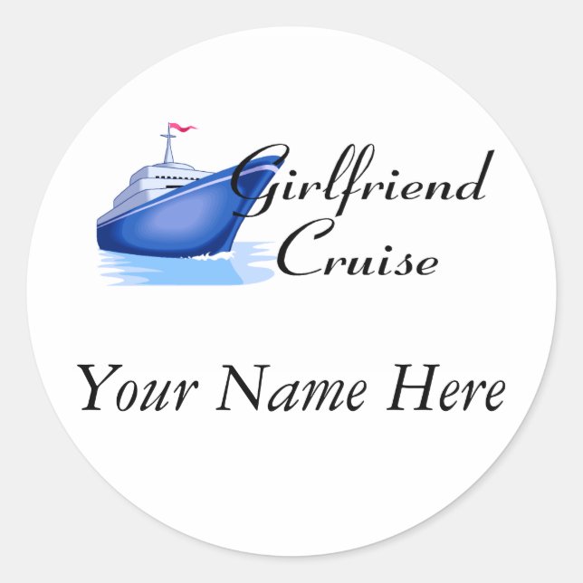 Girlkompis Cruise Runt Klistermärke (Framsida)