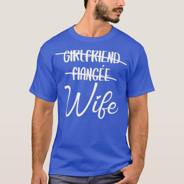 Girlkompis Fiance Makfe Ny gifta Wifey T Shirt (Framsida)