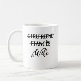 Girlkompis Fiancee-fru, Funny Ny gifta Kaffemugg