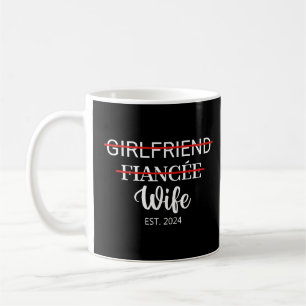 Girlkompis Fiancée frun Est. 2024 Gift par Kaffemugg