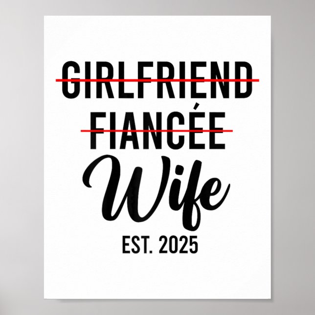 Girlkompis Fiancee Maka Bröllop har gift Groom Est Poster (Framsidan)