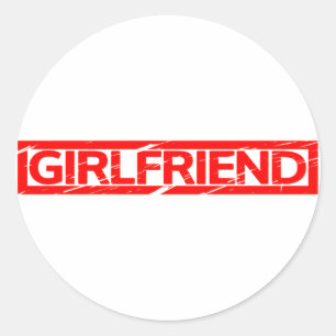 Girlkompis Frimärke Runt Klistermärke