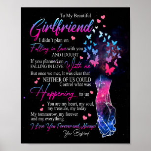 Girlkompis Gifts Brev till min flickvän Poster
