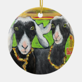 Girlkompis Goat Kärlek keramisk ornament