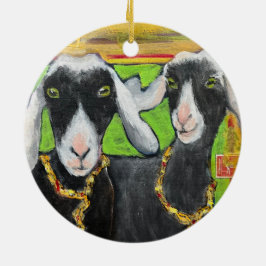 Girlkompis Goat Kärlek keramisk ornament