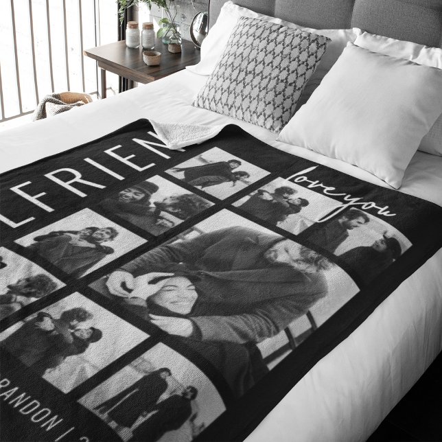 Girlkompis | Kärlek You | Fotokollage Fleecefilt (Skapare uppladdad)