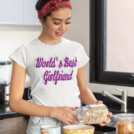 Girlkompis lila-skript t shirt