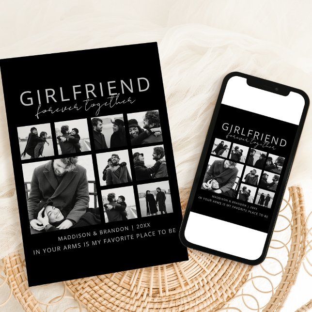 Girlkompis Together Forever Photo Collage Julkort (Skapare uppladdad)