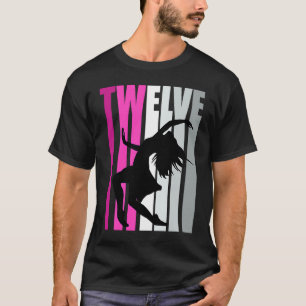 Girls 12:e Dance Birthday Rosa Dancer Queen Expres T Shirt