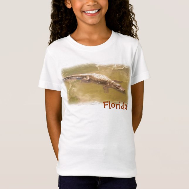 Girls alligator Florida-skjorta Tee (Framsida)