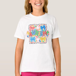 Girls Autism Awareness Puzzle Biet Coquette T Shirt
