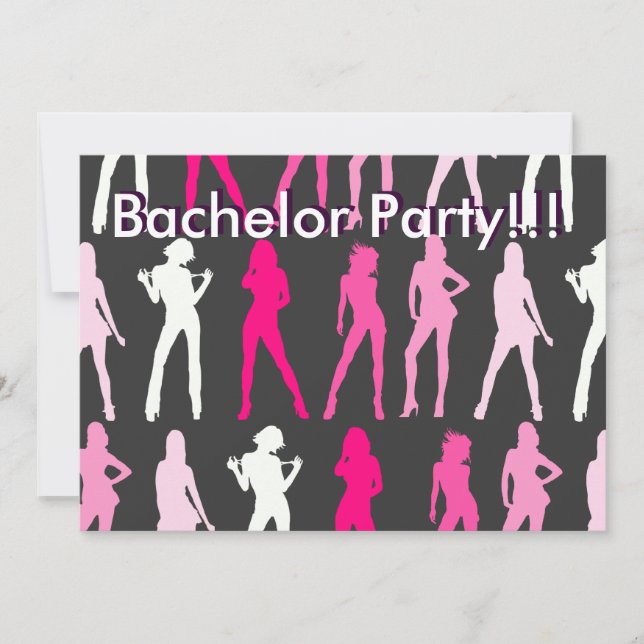 GIRLS, Bachelor Party!! Inbjudningar (Framsida)