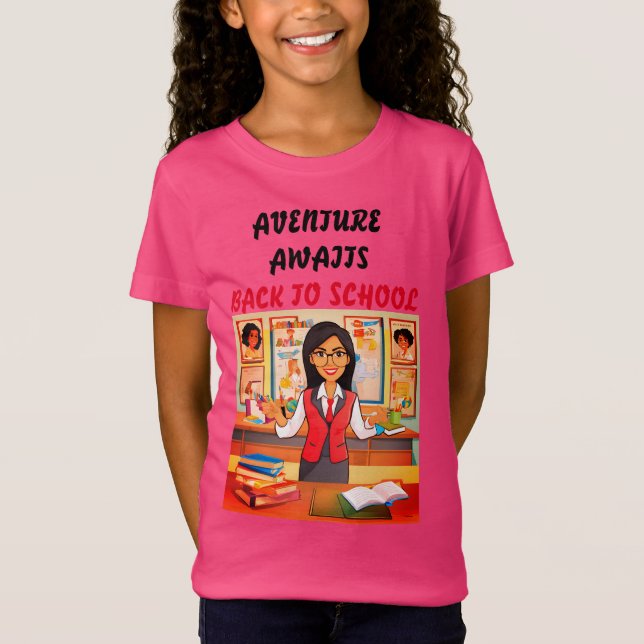Girls' Back to school T-Shirt (Framsida)