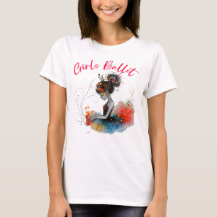 Girls Ballet Dancer, Cute Ballerina T Shirt
