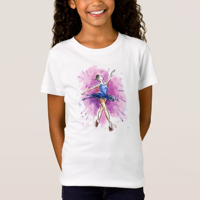 Girls Ballet Shirt T Shirt (Framsida)