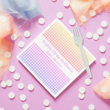 Girls Barns födelsedag Baby Shower Pastel Gingham