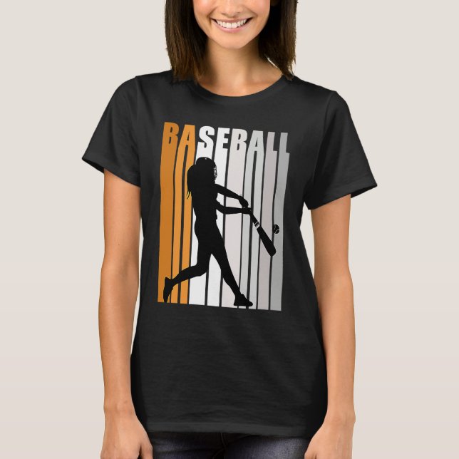 Girls Baseball Pretty Softball Fan Enthusiast Wome T Shirt (Framsida)