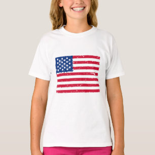 Girls Basic T-Shirt-Patriotic T Shirt