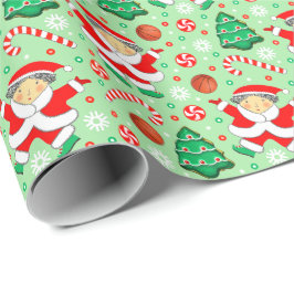 Girls Basketball Helgdag Gift Presentpapper