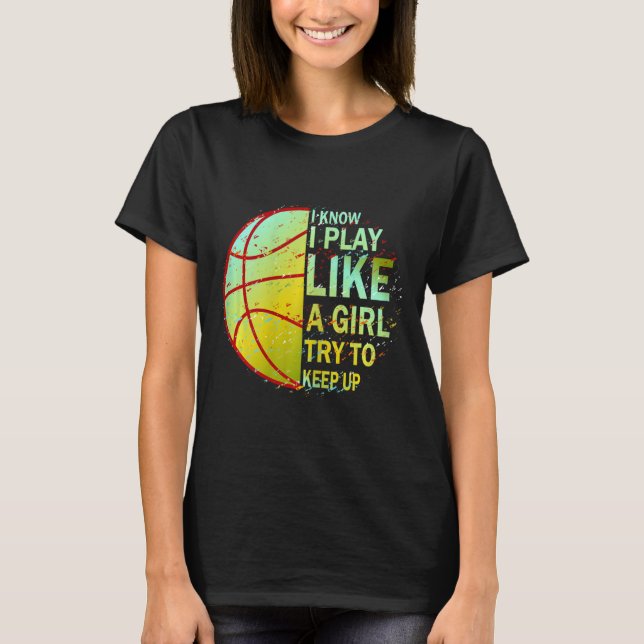 Girls Basketball T Shirt (Framsida)