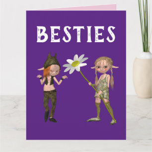 GIRLS BÄSTA VÄNNER FÅGDAGSBÄTESTER BFF-KORT KORT