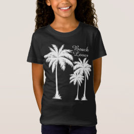 Girls Beach Älskare Tropical T Shirt