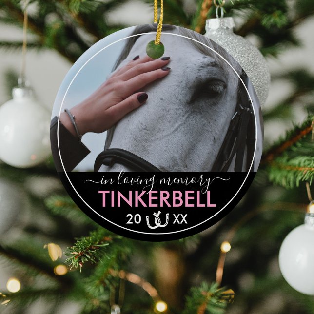 Girls Best Friend Horse Memorial Keepsaké Julgransprydnad Keramik (Skapare uppladdad)