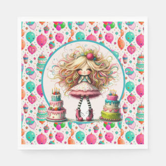 Girls Birthday  Pappersservett
