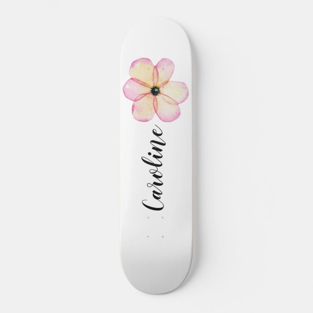 Girls Blommigt Personlig Mini Skateboard Bräda 18,5 Cm (Framsida)