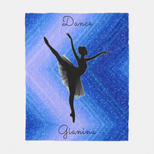 Girls Blue Dazzle Ballerina Dance Fleecefilt