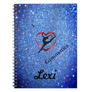 GIRLS BLUE-GNISTRA ANPASSAD GYMNASTICS-NOTEBOOK ANTECKNINGSBOK