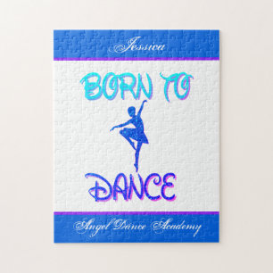 Girls Born till Dance Personlig Puzzle Pussel