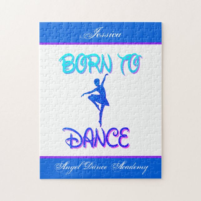 Girls Born till Dance Personlig Puzzle Pussel (Vertikal)