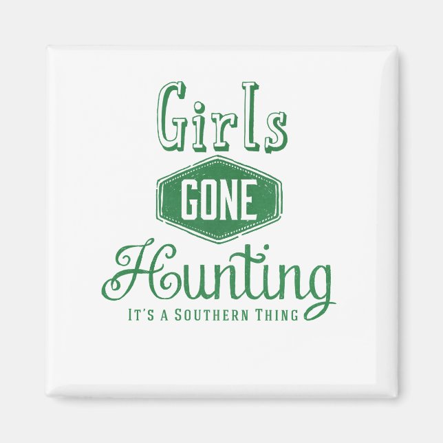 Girls Borta jakt Magnet (Framsidan)