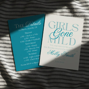 Girls Borta Mild - Funny Chill Bachelorette Design Inbjudningar