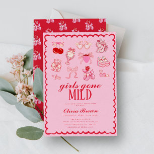 Girls Borta Mild Hand plockade Möhippa Inbjudningar
