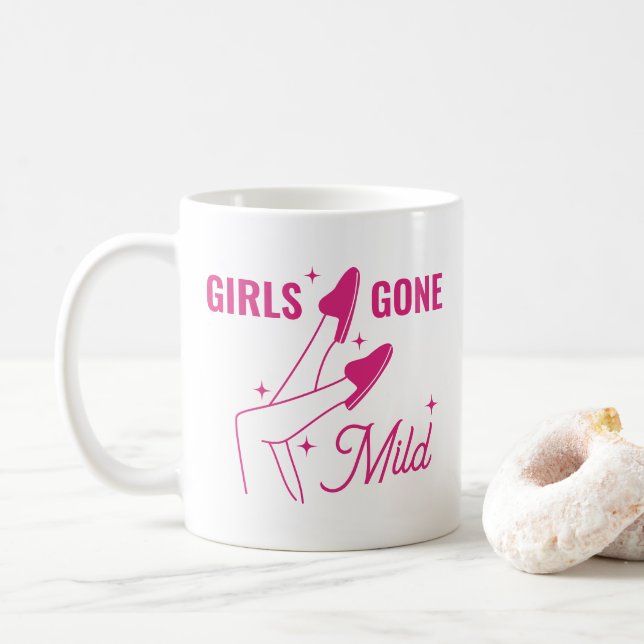 Girls Borta Mild Rosa Spa Bachelorette Party Kaffemugg (Med munk)