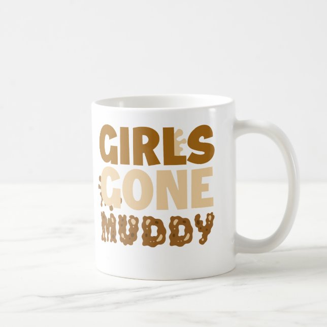 Girls Borta Muddy Roligt Gift for Offroad Enthusia Kaffemugg (Höger)