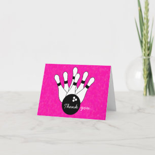 Girls Bowling Tackkort Card