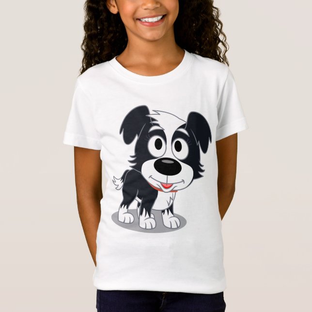 Girls Bra Jersey Hund T-Shirt (Framsida)