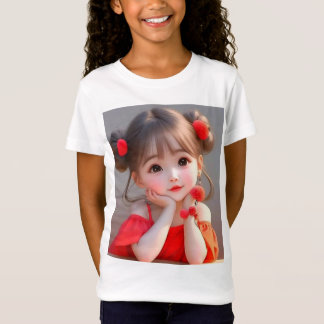 Girls Bra Jersey T-Shirt - Adful Cute Little