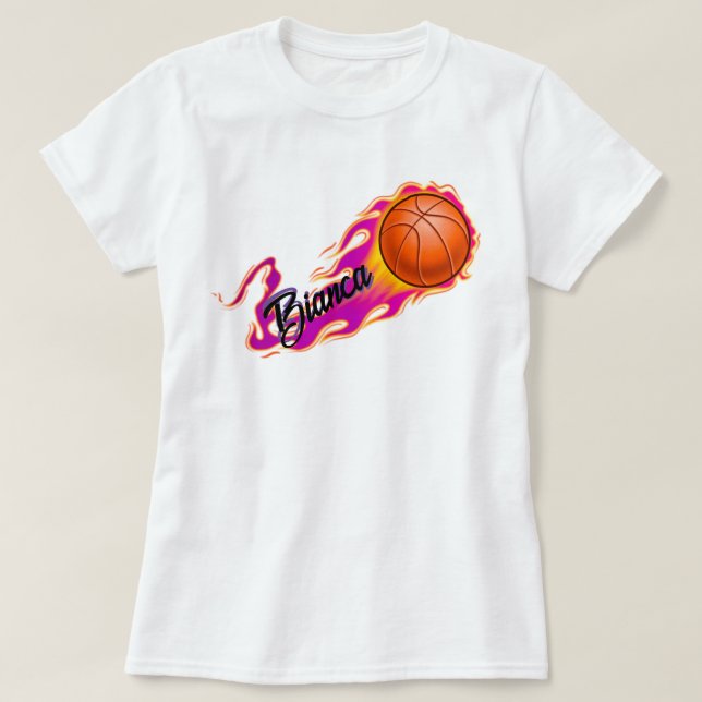 Girls Bsaketball T-Shirt (Design framsida)