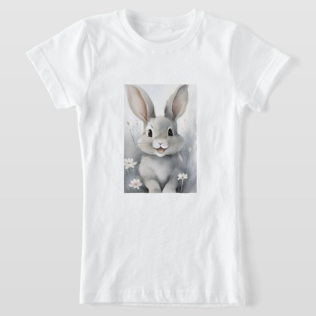 Girl's Bunny Rabbit T-Shirt (Laydown)