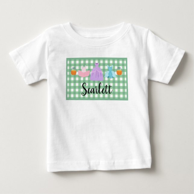 Girls Bus eller godis Halloween Costume Trio T Shirt (Framsida)