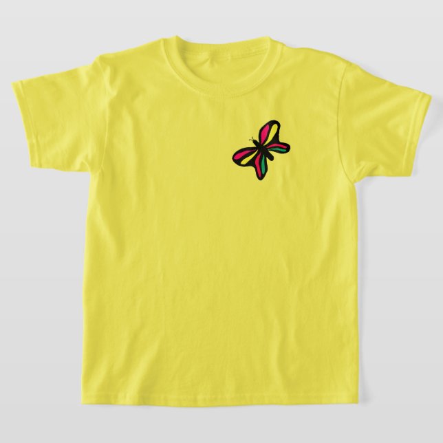 Girls Butterfly T-Shirt (Laydown)