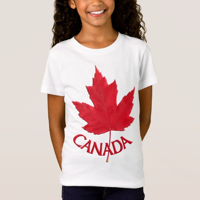 Girl's Canada Shirt Anpassningsbar Canada Souvenir T-shirt (Framsida)